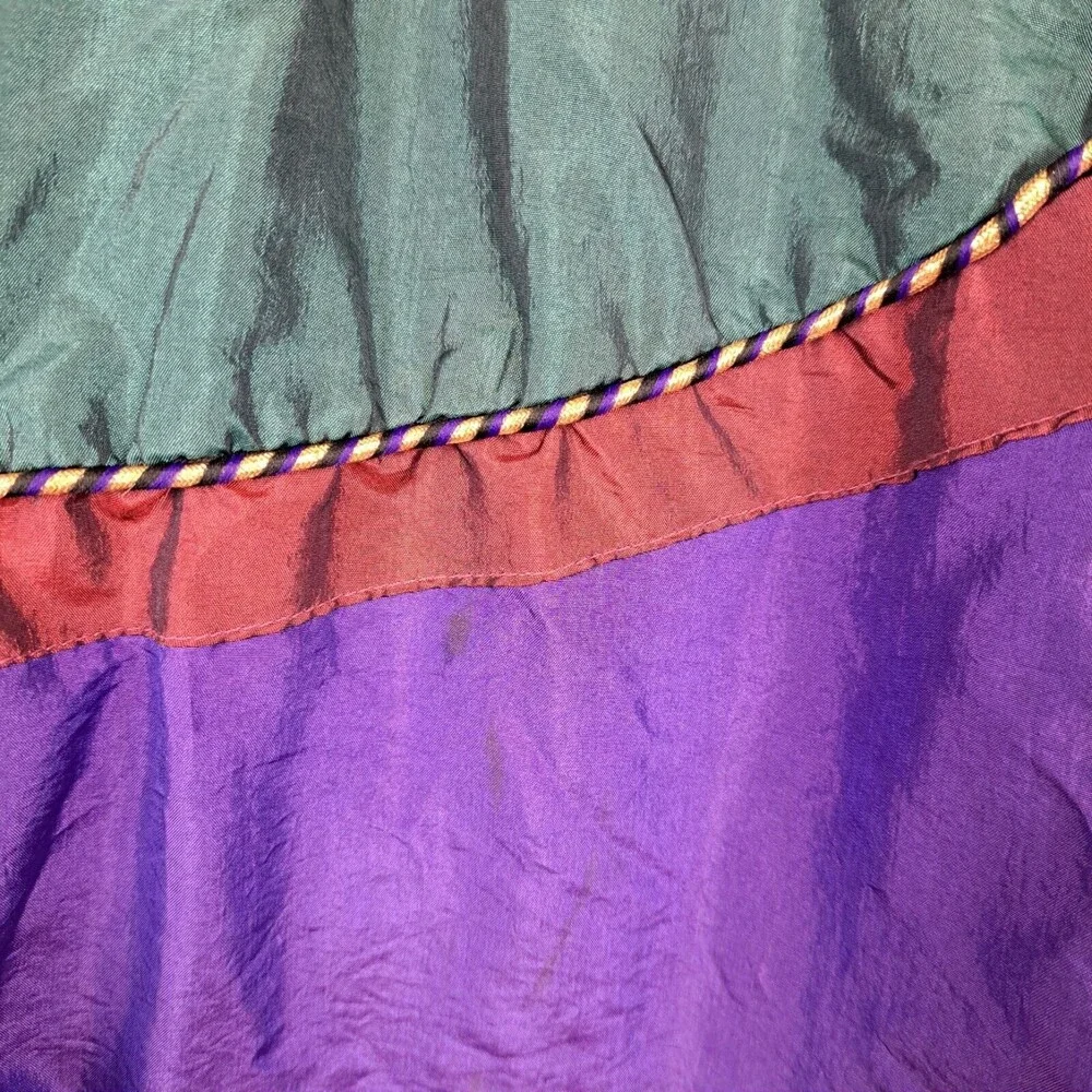 Vintage 90s Casual Isle Multicolor Windbreaker Women Size M Nylon